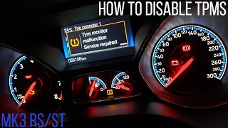 How to disable TPMS on mk3 RSST [upl. by Phina284]