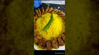 Special Kabab with zafrani riceFull Recipe is coming soonshorts [upl. by Atalante]