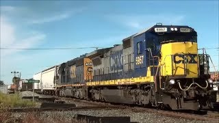 CSX 5957 Standard Cab B408 Meets CSX 8613 SD50 NSTower Lima Ohio [upl. by Annora]