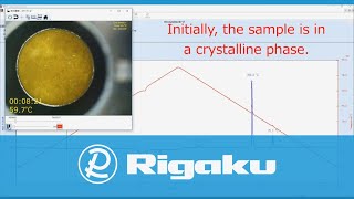 Rigaku DSC Sample observation  Crystallization of pAzoxyanisol [upl. by Aryk]