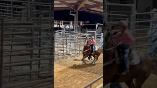 8 year old Astyn Mata and Kia winning 1st in Poles Cajun Little britches rodeo 11124 213 rodeo [upl. by Notlrac]