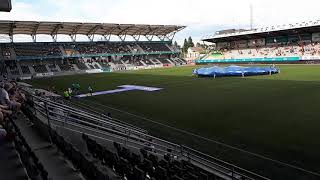 HamKam  FK Jerv 20 Briskeby Gressbane 3 Juni 2018 Spillerne kommer på banen [upl. by Ayot]