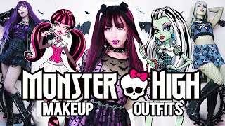 🖤 HALLOWEEN COSTUME IDEAS  MAKEUP TUTORIALS 🖤 Monster High Outfits  Goth Alt Fashion  Vesmedinia [upl. by Amekahs]