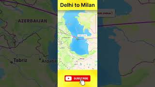 Delhi to Milan Italy Air India AI137 Flight Route [upl. by Sumedocin]