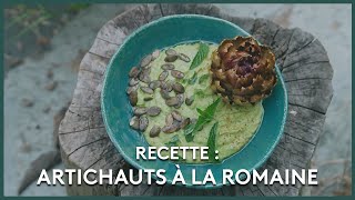 Artichauts à la romaine par Julie Andrieu  Les potagers de Julie [upl. by Kuehn]