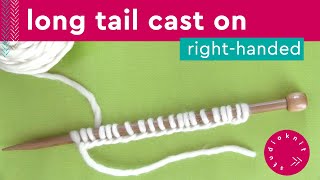 Long Tail Cast On for Beginning Knitters [upl. by Nordine836]