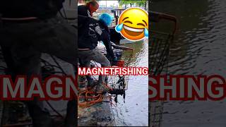 🤯 We found CRAZY things while MAGNET FISHING in Amsterdam shorts magnetarmagnets [upl. by Htebazle532]