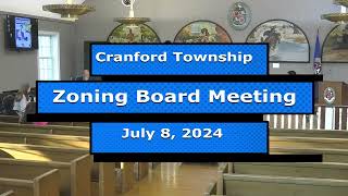 Cranfords Zoning Board July 8 2024 [upl. by Eedak441]