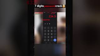 7 digits password crack 🤯 hack [upl. by Kannav]