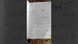 Ampere Law for non steady current  Maxwell Equations  physics shorts maxwellequations ampere [upl. by Athalee]