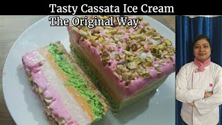 Cassata Icecream Recipe बिना गैस जलाए घर में बनाएं cassata  How to make Cassata Icecream at home [upl. by Nemaj378]