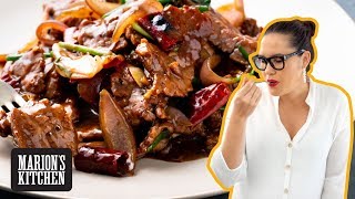 My Mongolian beef recipe amp how to make a tender beef stirfry 👊  Marions Kitchen [upl. by Acinnej]