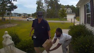 Porch Pirate Steals Package From FedEx Driver [upl. by Ahsennod]