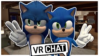 Movie Sonic Meets Another Movie Sonic In VR CHAT [upl. by Sehguh]