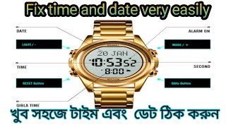 How To Time Setup Skmei Watch1667BB Watch Restoration [upl. by Powe4]