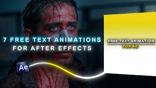 7 Free Text Animations Pack  For After Effects [upl. by Dewhirst]