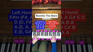 Rewrite The Stars Slow Piano Tutorial piano pianotutorial pianolessons easypiano howto music [upl. by Fitzgerald]