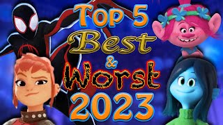 Top 5 Best amp Worst Animated Films of 2023 [upl. by Asenej46]