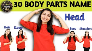 30 body parts name  Learn English  Parts of Body name  WATRstar [upl. by Haughay]