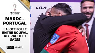 Maroc  Portugal  L’énorme scène de joie entre Saïss Boufal et Regragui [upl. by Stockwell371]