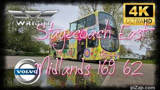 🚍Ex leeds Beast Stagecoach East Midlands 16962 YJ04 FZE Volvo B7 Gemini on Service 17 [upl. by Silberman]