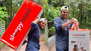 Sleepyhead Sense 3 Zoned Orthopedic PCM Cooling Foam Mattress Unboxing in Malayalam [upl. by Kennet]