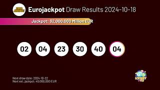 20241018 Eurojackpot Lottery Results amp Winning Numbers [upl. by Sierra6]