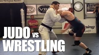 Judo vs Freestyle Wrestling ✓ Awesome Grappling [upl. by Aninahs]