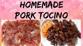 HOMEMADE PORK TOCINO RECIPE  PORK TOCINO  WALANG SALITRE  WALANG FOOD COLOR [upl. by Papagena]