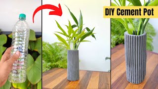 How to make a beautiful cement pot at home  DIY cement planters  Indoor plant pot  DIY planters [upl. by Eatnoed]