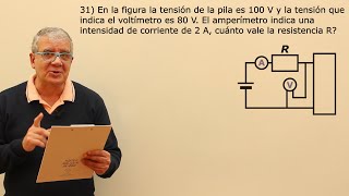 Ejercicio 31  Electrodinámica circuito con instrumentos [upl. by Medrek465]