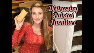 How To Distress Painted Furniture [upl. by Cassella]