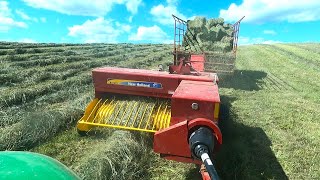 Baling Hay On A Dairy Farm l 1st Crop Small Square Bales l 2024 Hay Season [upl. by Neirda]