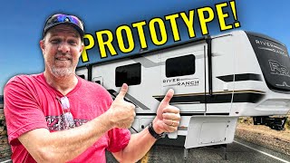 ABSOLUTELY GIANT 5th Wheel PROTOTYPE River Ranch 393RL [upl. by Akinak]