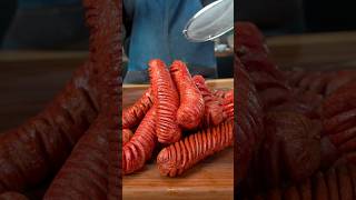 Crispy Red Sausages for My Son shorts cooking [upl. by Eitac56]