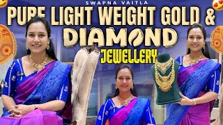 Pure Light weight Jewelleryswapnavaitla youtube foryou saree jewellerybridal [upl. by Aicelef]