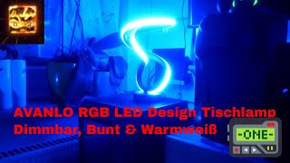 AVANLO RGB LED Design Tischlamp Dimmbar Bunt amp Warmweiß [upl. by Endaira]