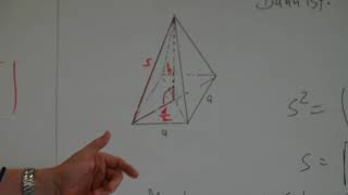 Berechnung der Seitenflächenhöhe und Seitenkante der PyramideMathematik [upl. by Richardson]