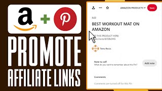 How To Promote Amazon Affiliate Links On Pinterest  Pinterest Affiliate Marketing Tutorial 2024 [upl. by Enaud]