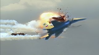 THE WORLD IS SHOCKED FIRST AIR COMBAT US F16 AND RUSSIAN SU57 Look What Happened [upl. by Hachmann]