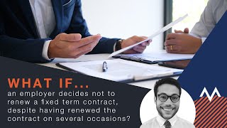 What if an employer doesnt renew a fixed term contract despite having renewed it before [upl. by Akemed753]