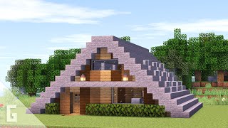 Minecraft  Easy Wooden Cabin Build Tutorial 31 [upl. by Anom]