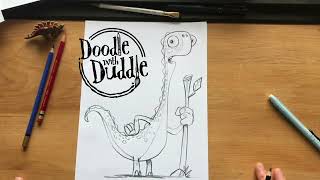 Dinosaur doodle drawalong with Jonny Duddle [upl. by Medrek29]