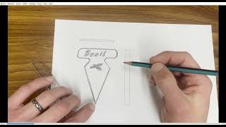 Orthographic Drawing Tutorial Herb Marker [upl. by Adlesirg287]