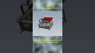 Large Vacuum Forming Machine 3D CAD drawings thermoforming vacuumforming shorts [upl. by Htenay]