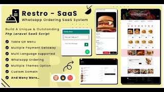 Restro SaaS Multi Restaurant Online WhatsApp Food Ordering System SaaS [upl. by Ki82]