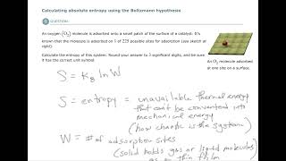 Aleks Calculating absolute entropy using the Boltzmann hypothesis [upl. by Biddick]