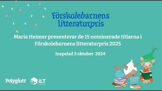 Presentation Förskolebarnens litteraturpris 2025 [upl. by Conyers]