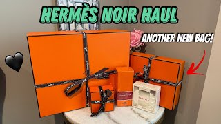 Hermès Noir Haul  Another New Bag  Hermès Barenia Scent [upl. by Bradman]