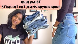 How to Buy Best Fitting High Waist Wide Leg Jeans  High Waist Jeans Shopping Guide  AdityIyer [upl. by Gilman]